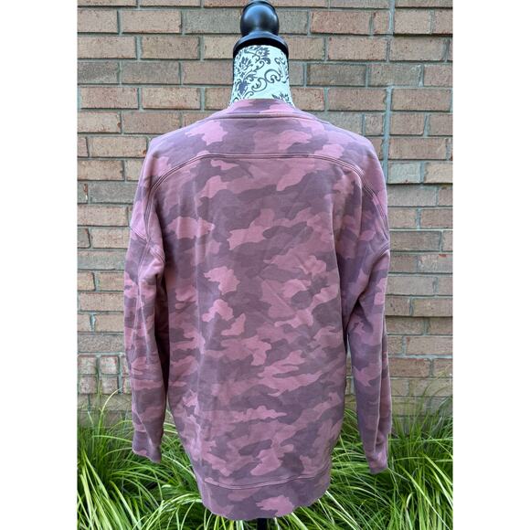 EUC Lululemon Pink Camo Perfectly Oversized Crew Sz 10 - Picture 3 of 7